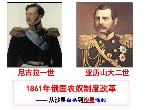 第七单元俄国农奴制改革
