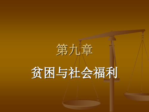 社会福利第九章  贫困和社会福利