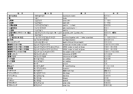 技术用语集(読み方手顺)机械_模具_冲床中日英三语 精品