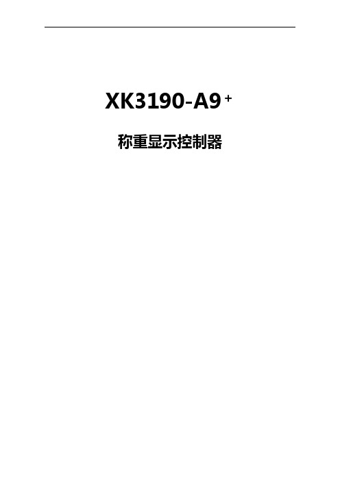 xk3190-A9使用说明