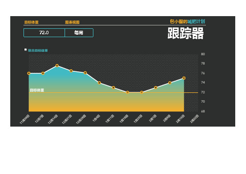 健身减肥跟踪记录表excel表格模板