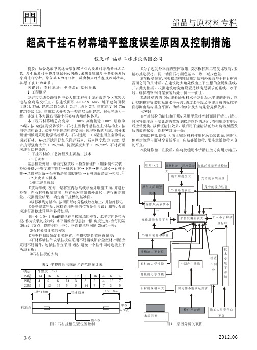 超高干挂石材幕墙平整度误差原因及控制措施