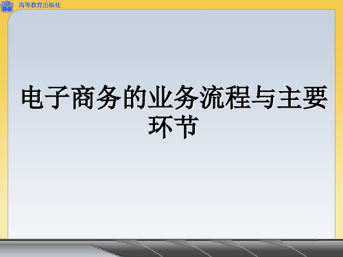 电子商务的业务流程及主要环节