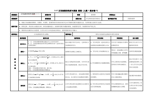 1.4.3正切函数的性质与图象 教案