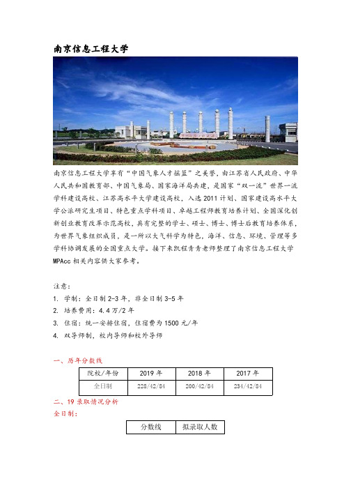 江苏地区会计硕士(MPAcc)院校分析—南京信息工程大学