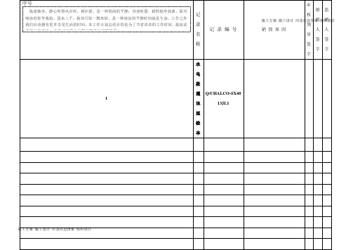 记录销毁记录清单1