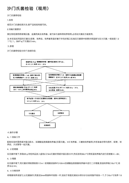 沙门氏菌检验（现用）