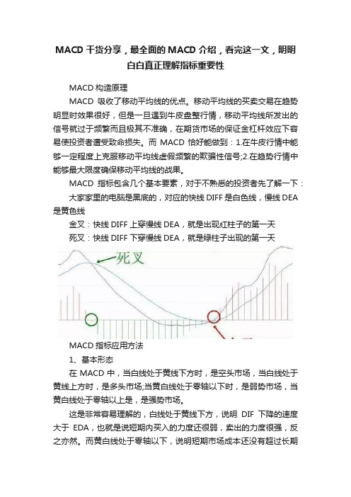 MACD干货分享，最全面的MACD介绍，看完这一文，明明白白真正理解指标重要性