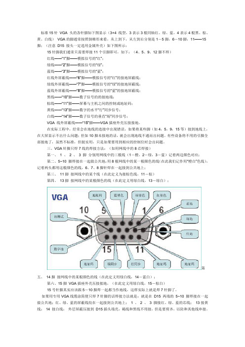 投影仪VGA头焊接方法