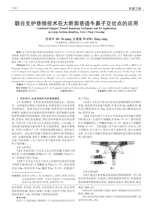 联合支护巷修技术在大断面巷道牛鼻子交岔点的应用