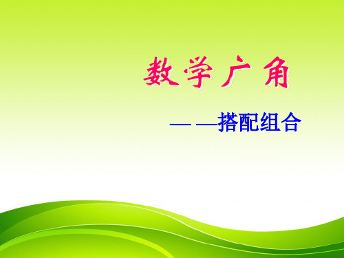 二年级上册数学课件8 数学广角《搭配》 ｜人教新课标(秋) (共16张PPT)