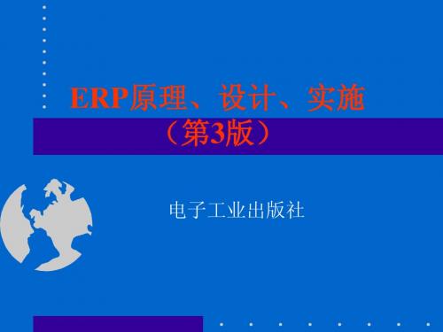 ERP原理设计与实施