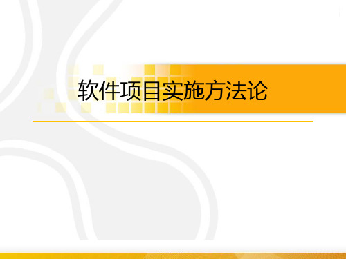 软件项目实施方法论