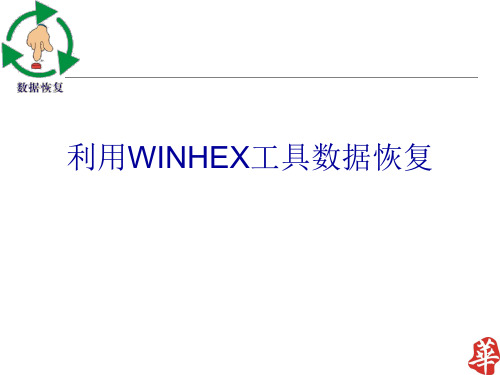 WINHEX工具数据恢复课件