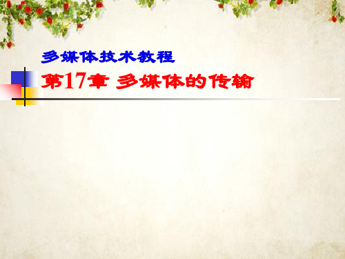 多媒体的传输相关知识(ppt 85页)