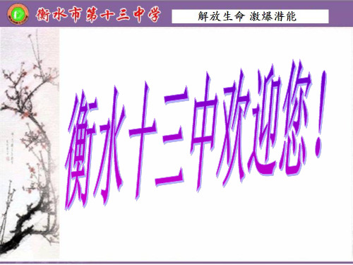 河北省衡水市第十三中学高中班会课件：解放生命激爆潜能(共159张PPT)