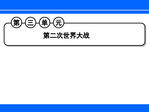 高中历史：第二次世界大战