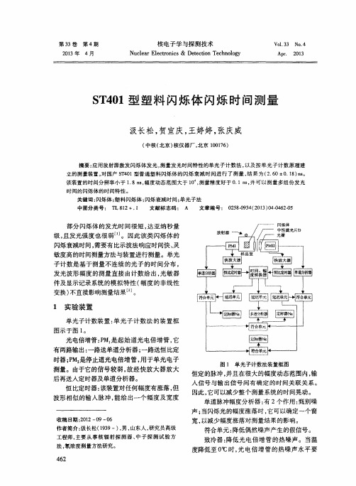 ST401型塑料闪烁体闪烁时间测量