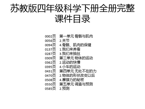 苏教版四年级科学下册全册完整课件