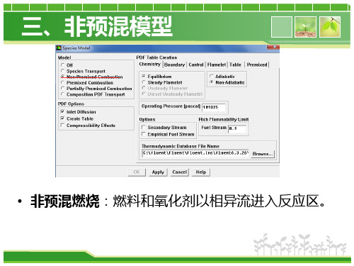 第四章-fluent非预混燃烧模型