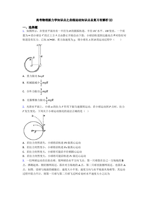 高考物理新力学知识点之曲线运动知识点总复习有解析(2)