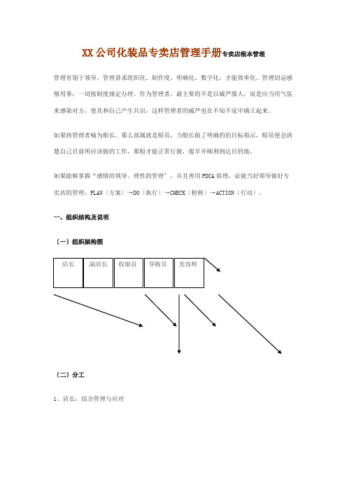 化妆品专卖店管理手册