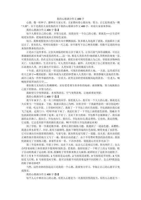 我的心愿满分作文400字