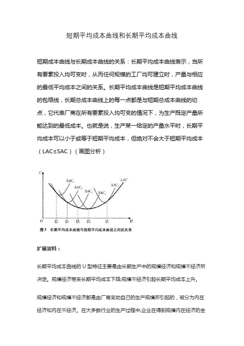 短期平均成本曲线和长期平均成本曲线