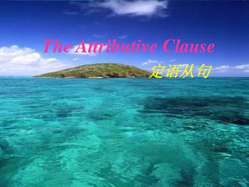 最新高三英语高考The Attributive Clause定语从句复习PPT多媒体课件