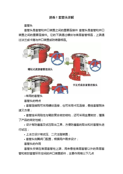 速看！套管头详解