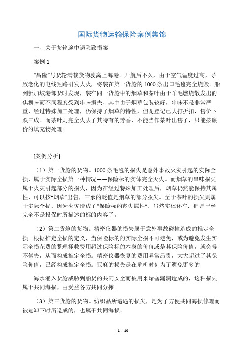 国际货物运输保险案例与解答