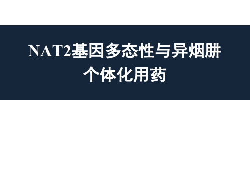 NAT2基因多态性与异烟肼个体化用药