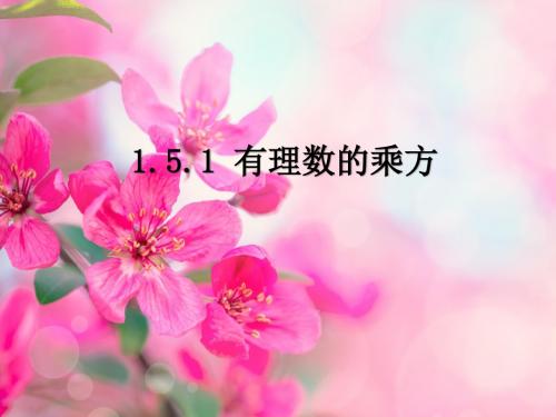 2018秋人教版七年级数学上册课件:1.5.1 有理数的乘方