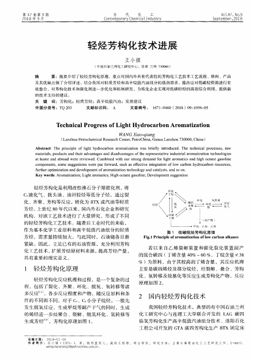 轻烃芳构化技术进展