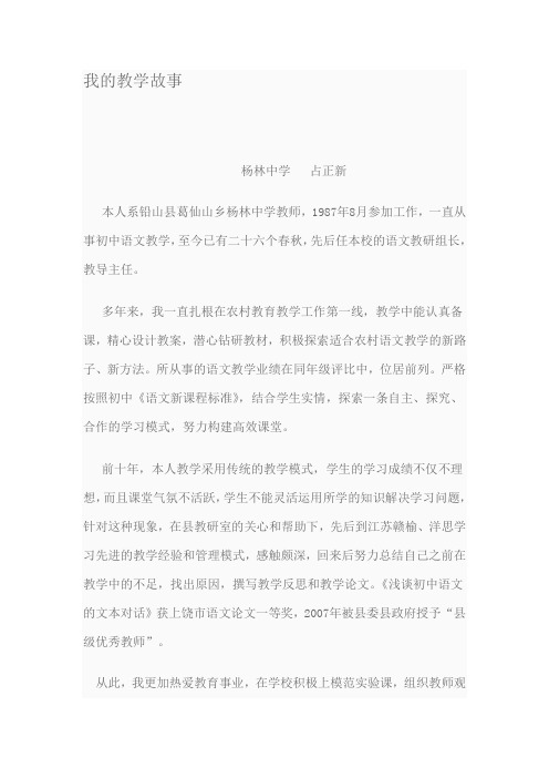 我的教学故事