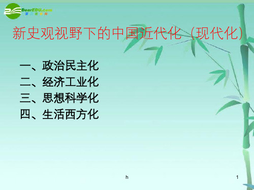 高考历史 新史观视野下的中国近代化(现代化)课件 人民版