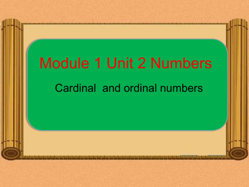 Cardinal and ordinal numbers