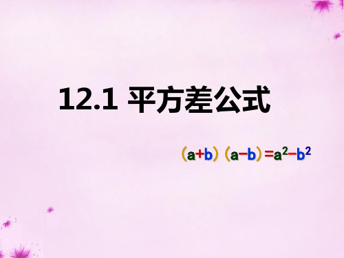 七年级数学下册 12.1平方差公式课件2 (新版)青岛版