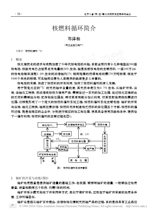 核燃料循环简介