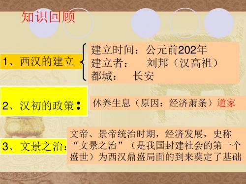 汉武帝巩固大一统王朝