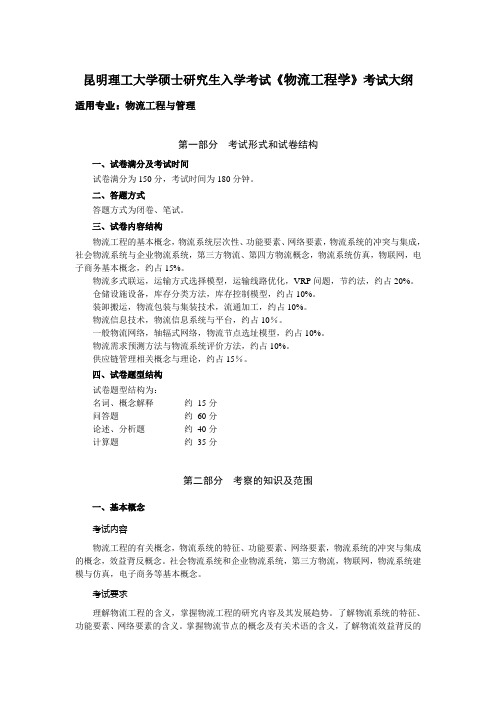 昆明理工大学硕士研究生入学考试高等数学