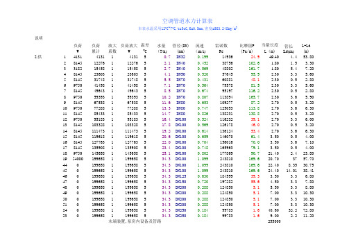 空调管道水力平衡计算表2#立管