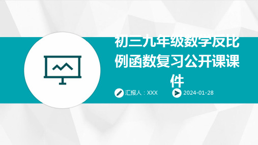 初三九年级数学反比例函数复习公开课课件