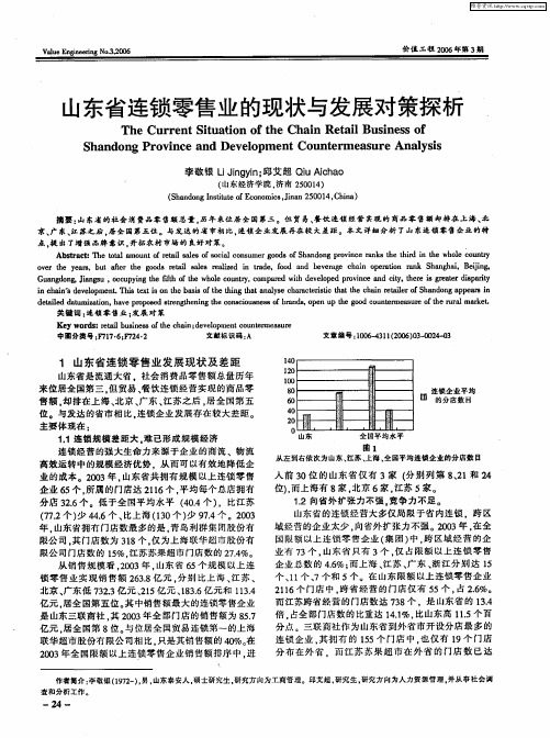 山东省连锁零售业的现状与发展对策探析