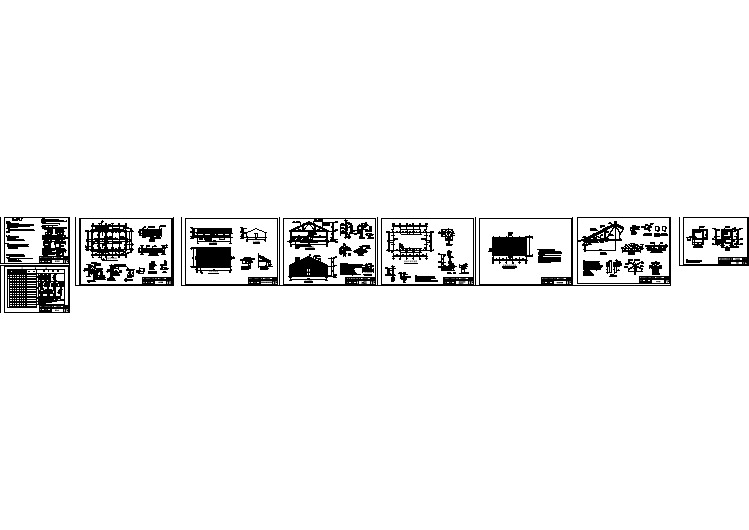 某养猪场建筑施工设计CAD方案图（共9张）