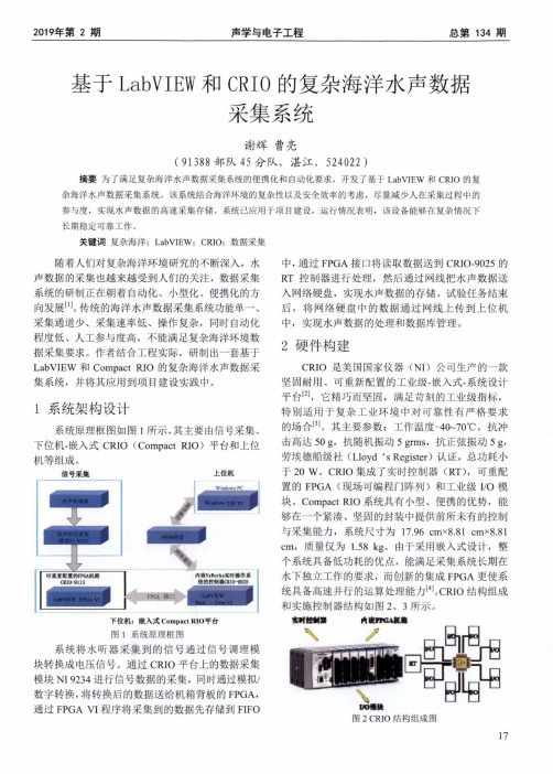 基于LabVIEW和CRIO的复杂海洋水声数据采集系统