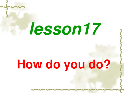 新概念英语第一册Lesson17-18