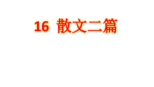 部编版语文八年级上册第16课《散文二篇——永久的生命》课件