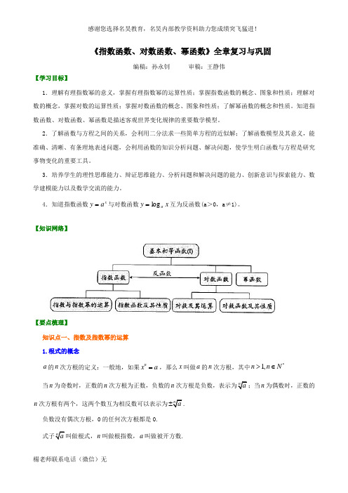 知识讲解_《指数函数、对数函数、幂函数》全章复习与巩固_基础