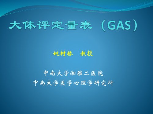 大体评定量表(GAS)